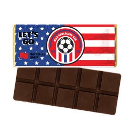 Custom 1.75 oz World Cup Soccer Chocolate Bar - GOLD - USA