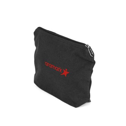 Custom EcoCanvas Pouch - Black Side View Custom EcoCanvas Pouch - Black Side View