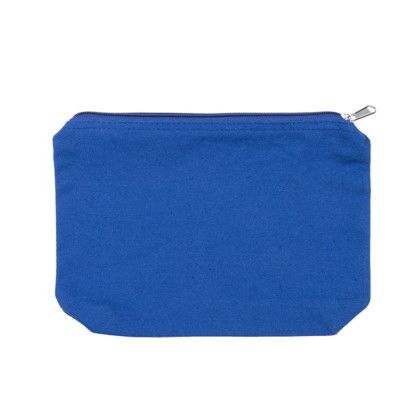 Custom EcoCanvas Pouch - Blue Back View Custom EcoCanvas Pouch - Blue Back View