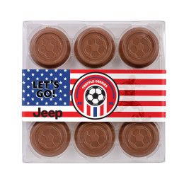 Custom World Cup Soccer Truffle Cookies - 9 Piece Milk Chocolate - USA Custom World Cup Soccer Truffle Cookies - 9 Piece Milk Chocolate - USA