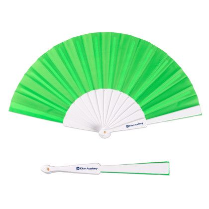 Custom Folding Hand Fan - Green Custom Folding Hand Fan - Green