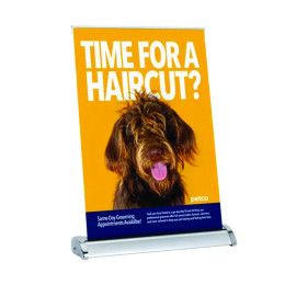 Custom Retractable Tabletop Banner - Open View