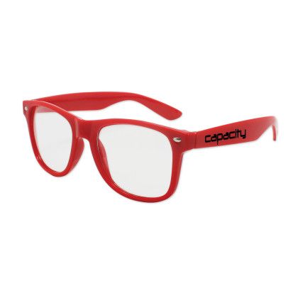Custom Clear View Iconic Glasses - Red Custom Clear View Iconic Glasses - Red