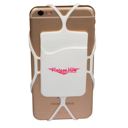 Custom Stretchy Mobile Device Pocket - White