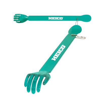 Custom Promotional Back Scratcher & Branded Shoe Horn Combo with Logo - Translucent green