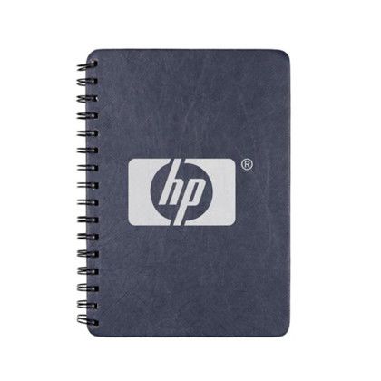 Custom CrinkleNote A5 Spiral Notebook - Blue 