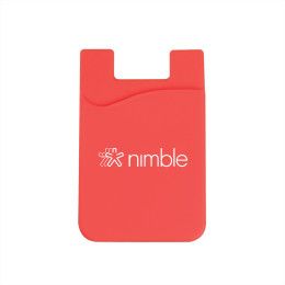 Custom Silicone Smart Phone Wallet - Red Custom Silicone Smart Phone Wallet - Red