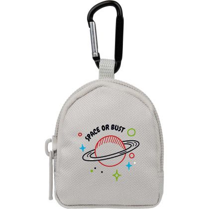 Custom Mini Backpack Bag Charm - Gray Custom Mini Backpack Bag Charm - Gray