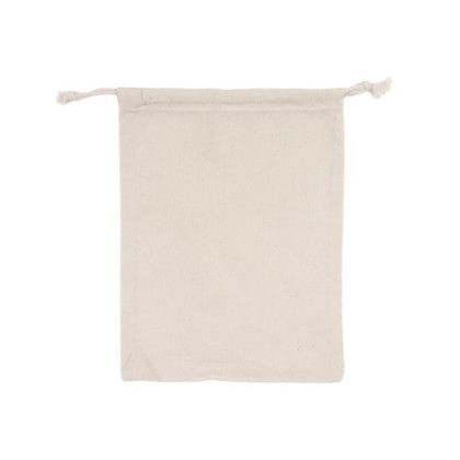 Custom KeepSafe Cotton Pouch - Natural Back View 