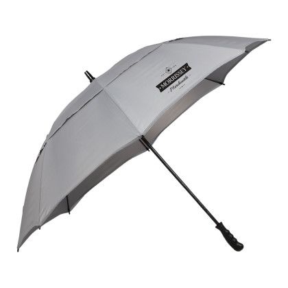 Custom 62" RPET Golf Umbrella W/ Reflective Trim - Gray
