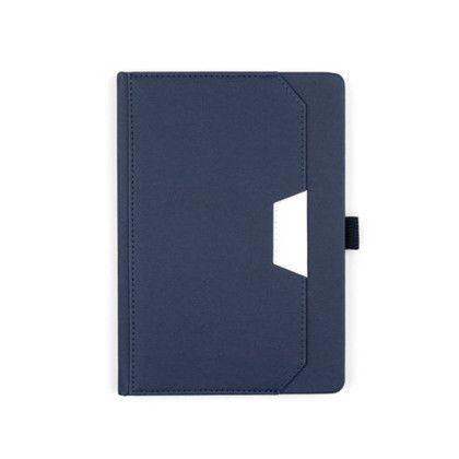 Custom EcoEdge A5 Pocket Journal - Navy Back View Custom EcoEdge A5 Pocket Journal - Navy Back View
