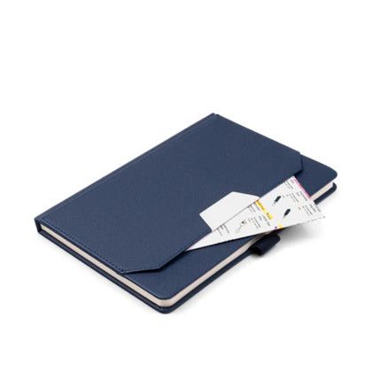 Custom EcoEdge A5 Pocket Journal - Navy Side View Custom EcoEdge A5 Pocket Journal - Navy Side View