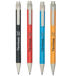 Custom Recycled BioDegradable Clicker Pen - All Colors 