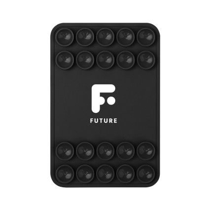 Custom Magnetic Silicone Suction-Cup Phone Mount - Black 