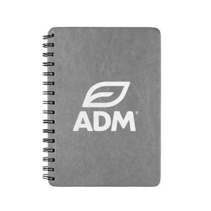 Custom CrinkleNote A5 Spiral Notebook - Gray 