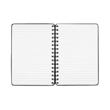 Custom CrinkleNote A5 Spiral Notebook - Blue Open View 