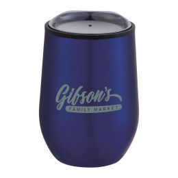 Printed Blue Brix Stainless Exterior 10 oz Travel Cup | Custom Drinkware Printed Blue Brix Stainless Exterior 10 oz Travel Cup | Custom Drinkware