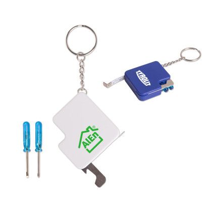 Custom 4-In-1 Multi Tool Keychain - All Colors 