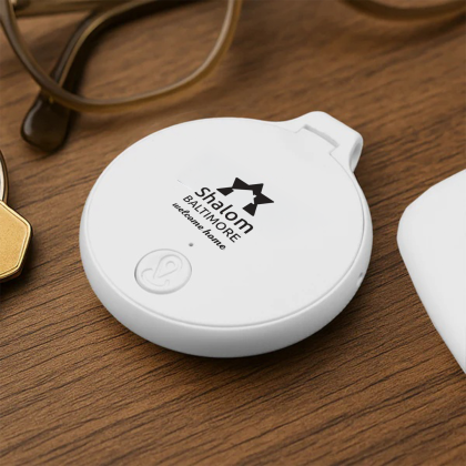 Custom AeroTag Smart Tracker - White Lifestyle View 