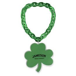Custom Shamrock EVA Medallion with Jumbo Chain - Green Custom Shamrock EVA Medallion with Jumbo Chain - Green
