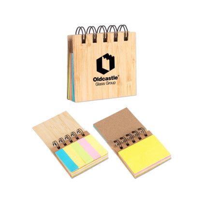 Custom Bamboo Pocket Sticky Notebook 