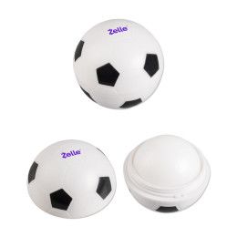 Custom Soccer Ball Lip Balm - White With Black Custom Soccer Ball Lip Balm - White With Black