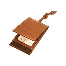 Custom Voyager Magnetic Luggage Tag - Tan