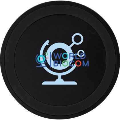 Custom Quake 2.0 15W Wireless Charging Pad - Black Front View