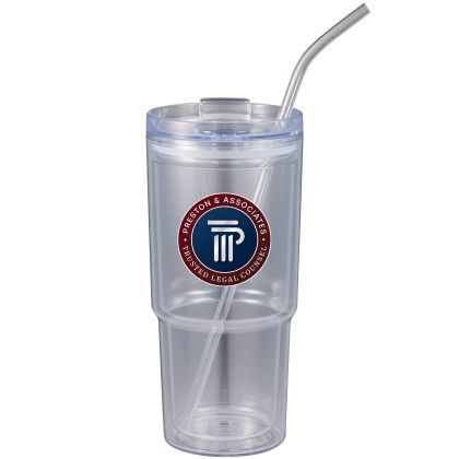Custom Mia Recycled Acrylic Tumbler 24oz - Clear