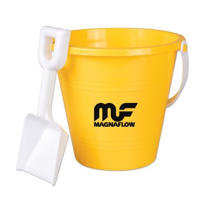 Custom 6" Pail With Shovel - Yellow