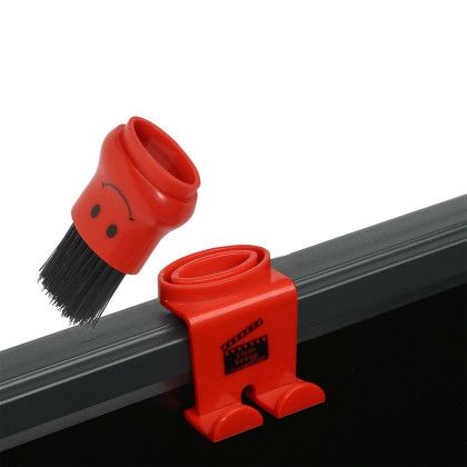 Custom Bristle Buddy Computer Duster - Red Lifestyle View 
