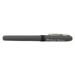 Custom BIC Grip Roller Pen - Charcoal With Black