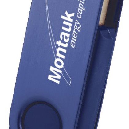 Custom Two-Tone Rotate Flash Drive-4 GB - Blue