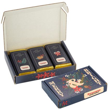 Custom Triple Treat Chocolate Bar Set - Holiday