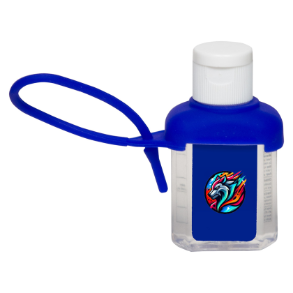 Custom Caddy Strap 1 oz Alcohol Free Hand Sanitizer - Blue 