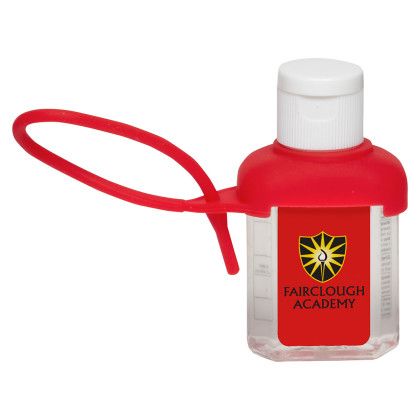 Custom Caddy Strap 1 oz Alcohol Free Hand Sanitizer - Red