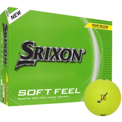 Custom Srixon Soft Feel Golf Balls - 12 Pack - Yellow Custom Srixon Soft Feel Golf Balls - 12 Pack - Yellow