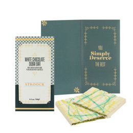 Custom Luxe Greeting Card - White Chocolate Dubai Bar 3.5 oz Custom Luxe Greeting Card - White Chocolate Dubai Bar 3.5 oz