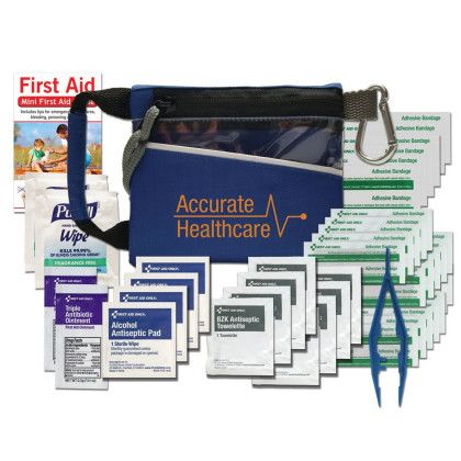 Custom Go Safe-60 pcs First Aid Kit - Blue 