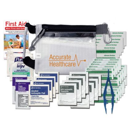 Custom Go Safe-60 pcs First Aid Kit - White 