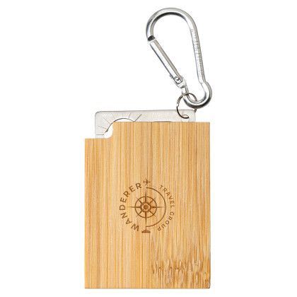 Custom Best Buddy Tools Bamboo Multi-Tool with Carabiner - Front View 