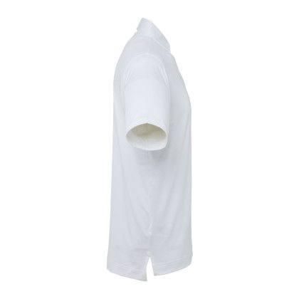 Custom FootJoy Mens Solid Lisle Performance Golf Polo - White side view