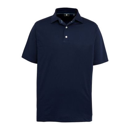 Custom FootJoy Men's Tonal Dot Performance Golf Polo - Navy 