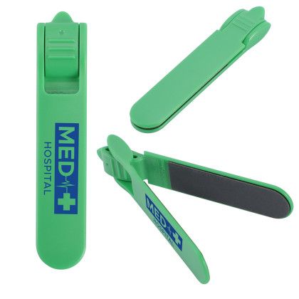Custom Salon Folding Dual Nail File - Green Custom Salon Folding Dual Nail File - Green