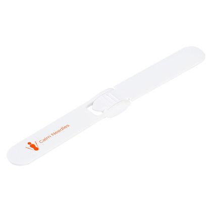 Custom Salon Folding Dual Nail File - White Custom Salon Folding Dual Nail File - White
