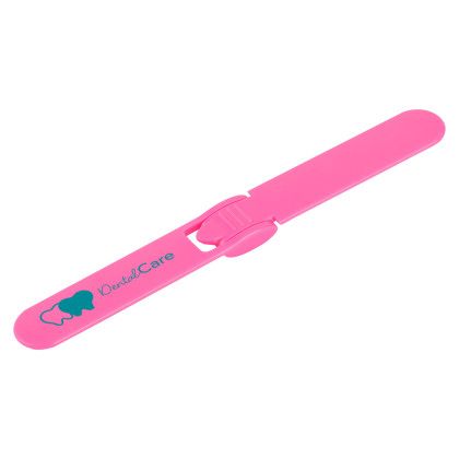 Custom Salon Folding Dual Nail File - Pink Custom Salon Folding Dual Nail File - Pink