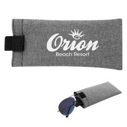 Custom Heathered Eyeglass Pouch - Gray with black Custom Heathered Eyeglass Pouch - Gray with black