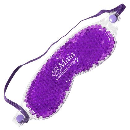 Custom Aqua Pearls Spa Mask Hot/Cold Pack - Purple 