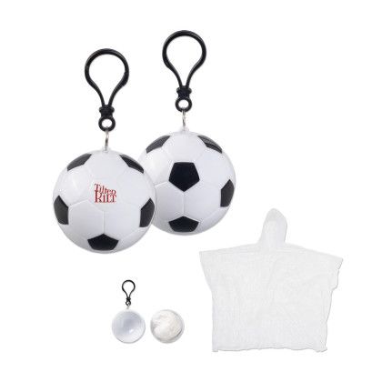 Custom Soccer Rain Poncho in Ball Keychain Custom Soccer Rain Poncho in Ball Keychain