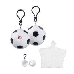 Custom Soccer Rain Poncho in Ball Keychain